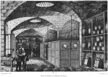 Källare av Bank of France i Paris, 1897